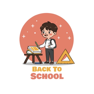 Free Student Back To School Clipart Template to Edit Online