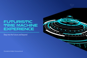 Free Futuristic Time Machine Banner Template to Edit Online