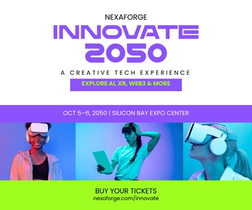 Free Creative Tech Event Banner Template to Edit Online