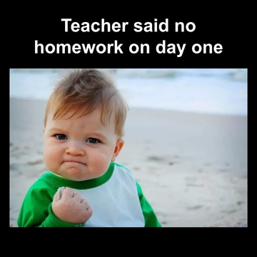 Free Success Kid Back To School Meme Template to Edit Online