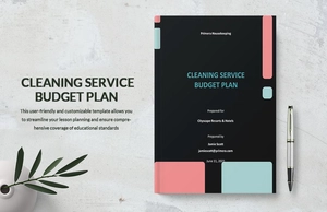 Cleaning Service Budget Plan Template