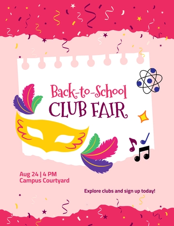 Free Back To School Club Flyer Template to Edit Online