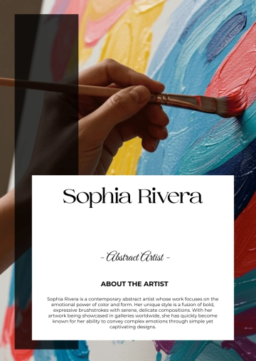 Free Artist Media Kit Template to Edit Online