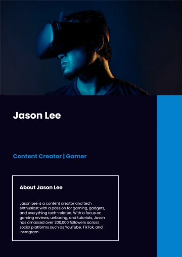 Free Content Creator Media Kit Template to Edit Online