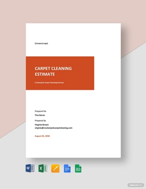 Carpet Cleaning Estimate Template