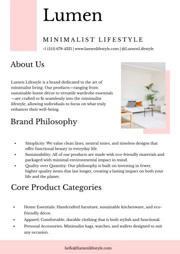 Free Minimalist Media Kit Template to Edit Online
