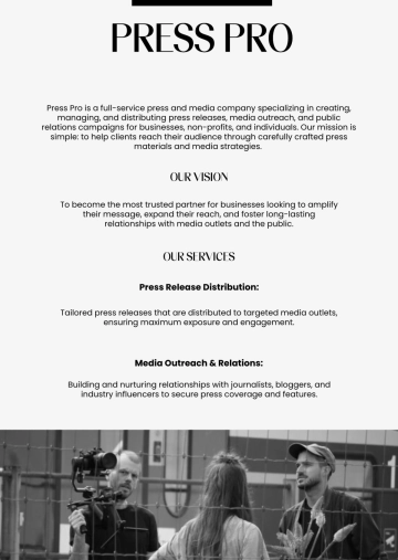 Free Media Press Kit Template to Edit Online