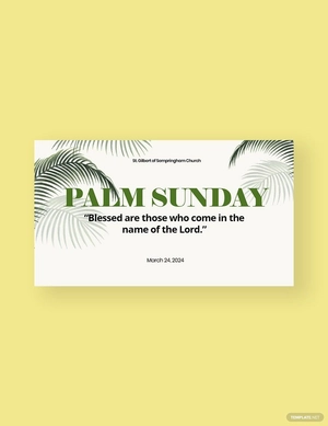 Palm Sunday YouTube Thumbnail Template