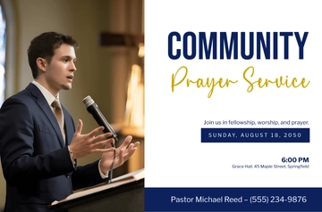 Free Prayer Service Banner Template to Edit Online