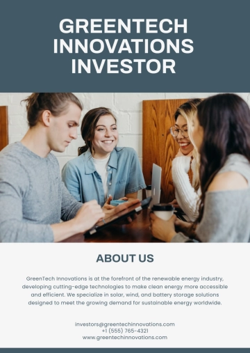 Free Investor Media Kit Template to Edit Online