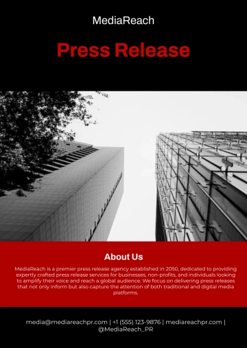 Free Media Kit Press Release Template to Edit Online
