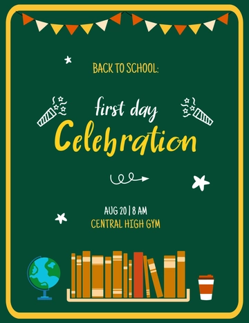 Free Chalkboard Back To School Flyer Design Template to Edit Online