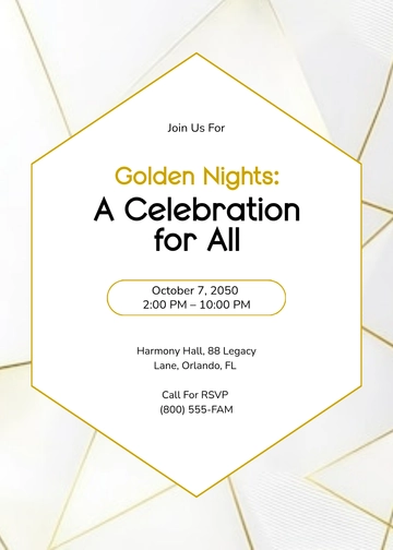 Free Gold-Themed Party Invitation Template to Edit Online