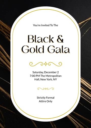 Free Black and Gold-Themed Invitation Template to Edit Online