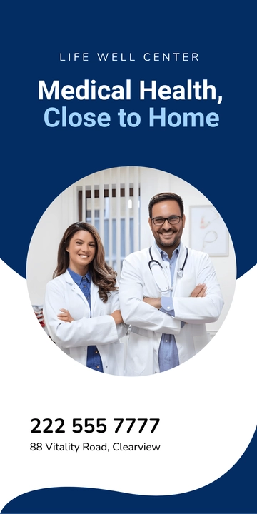 Free Medical Health Roll Up Banner Template to Edit Online