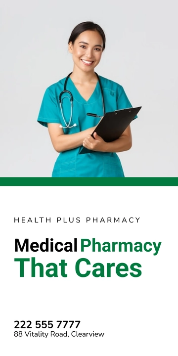 Free Medical Pharmacy Roll Up Banner Template to Edit Online