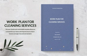 Work Plan for Cleaning Services Template