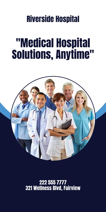 Free Medical Hospital Roll Up Banner Template to Edit Online