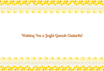 Free Yellow Ganesh Chaturthi Card Background Template to Edit Online