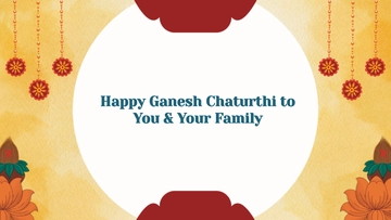 Free Ganesh Chaturthi Greeting Background Template to Edit Online