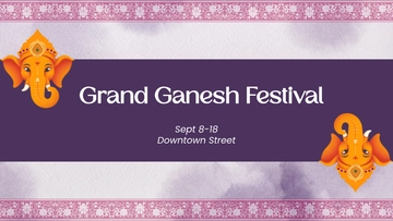 Free Ganesh Chaturthi Festival Background Template to Edit Online