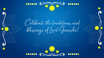 Free Ethnic Ganesh Chaturthi Background Template to Edit Online
