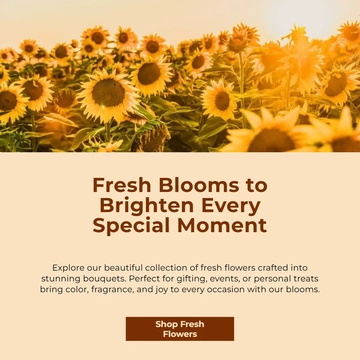 Free Flower Shop Advertisement Facebook Post Template to Edit Online