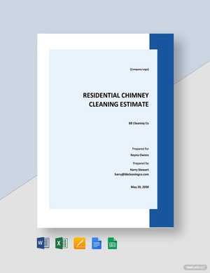 Simple Cleaning Estimate Template