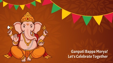 Free Ganesh Chaturthi Decorative Background Template to Edit Online