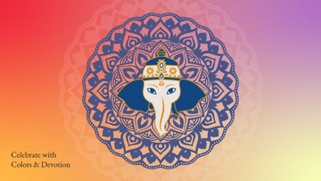 Free Colorful Mandala Ganesh Chaturthi Background Template to Edit Online
