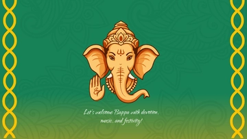 Free Ganesh Chaturthi Celebration Background Template to Edit Online