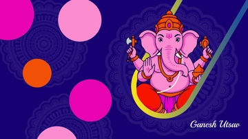 Free Creative Ganesh Chaturthi Poster Background Template to Edit Online