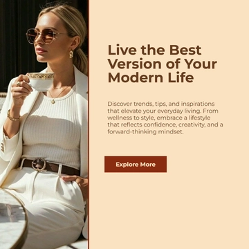 Free Modern Lifestyle Facebook Post Template to Edit Online