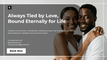 Free Wedding X Post Template to Edit Online
