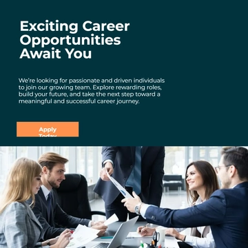 Free Job Vacancy Facebook Post Template to Edit Online