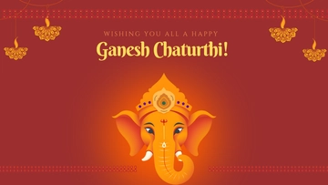 Free Ganesh Chaturthi Banner Background Template to Edit Online