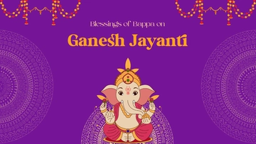 Free Purple Ganesh Chaturthi Jayanti Background Template to Edit Online