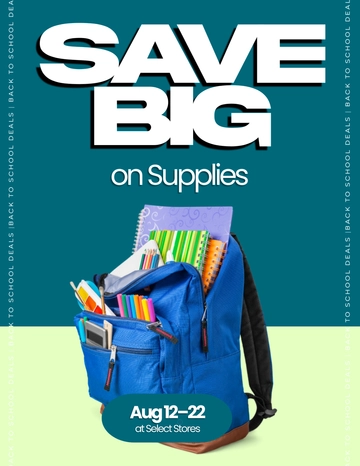 Free Back To School Deals Template to Edit Online