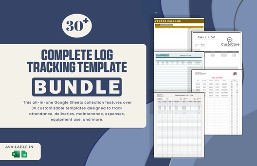 30+ Complete Log Tracking Template Bundle