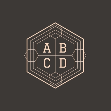 Free Geometric Monogram Template to Edit Online