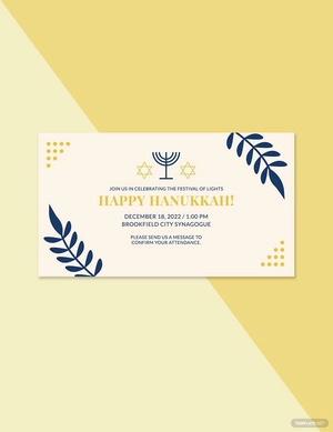 Hanukkah Party Facebook Event Cover Template