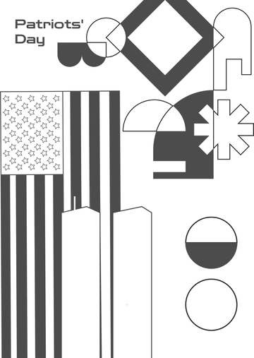 Free Modern Patriots' Day Drawing Flyer Template to Edit Online