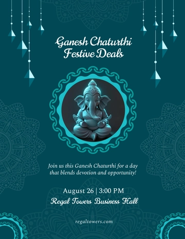 Free Commercial Ganesh Chaturthi Flyer Template to Edit Online