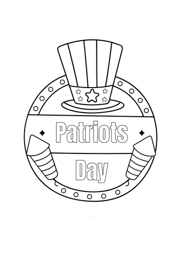 Patriots' Day Drawing Stickers Template to Download