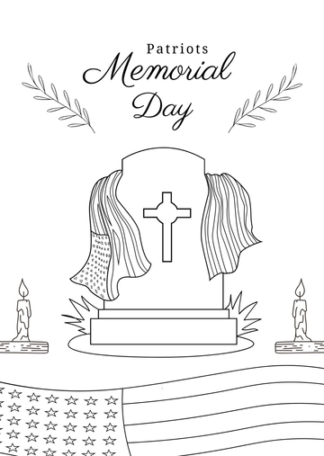Free Patriots' Memorial Day Drawing Template to Edit Online