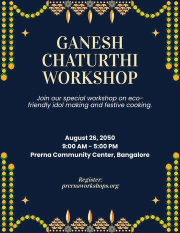 Ganesh Chaturthi Workshop Flyer Template to Download