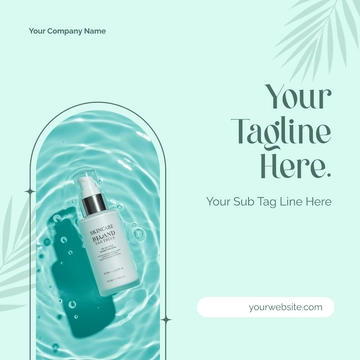 Free Blank Skincare Instagram Ad Template to Edit Online
