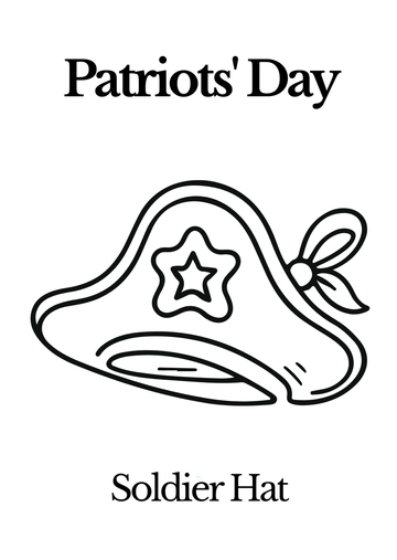 Free Creative Patriots' Day Soldier Hat Drawing Template to Edit Online
