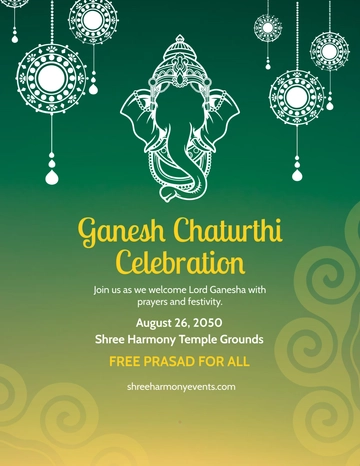 Ganesh Chaturthi Quote Flyer Template