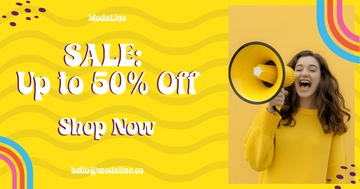 Free Colorful Sale Facebook Ad Template to Edit Online